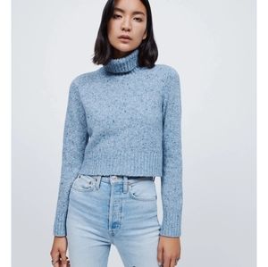 Re/Done 60s Slim Turtleneck Sweater Donegal Sky